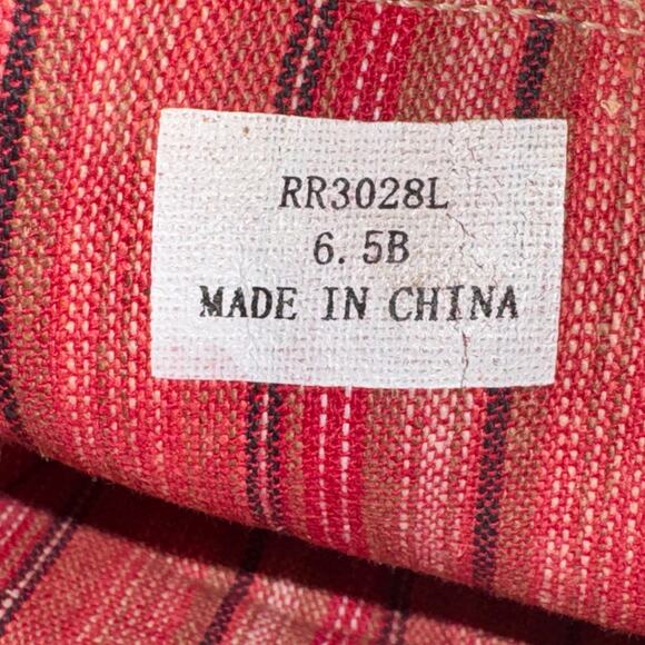 Tony Lama 3R Canvas Loafers Women's Size 6.5 B Beige Straw Leather Casual Shoes - Picture 8 of 8